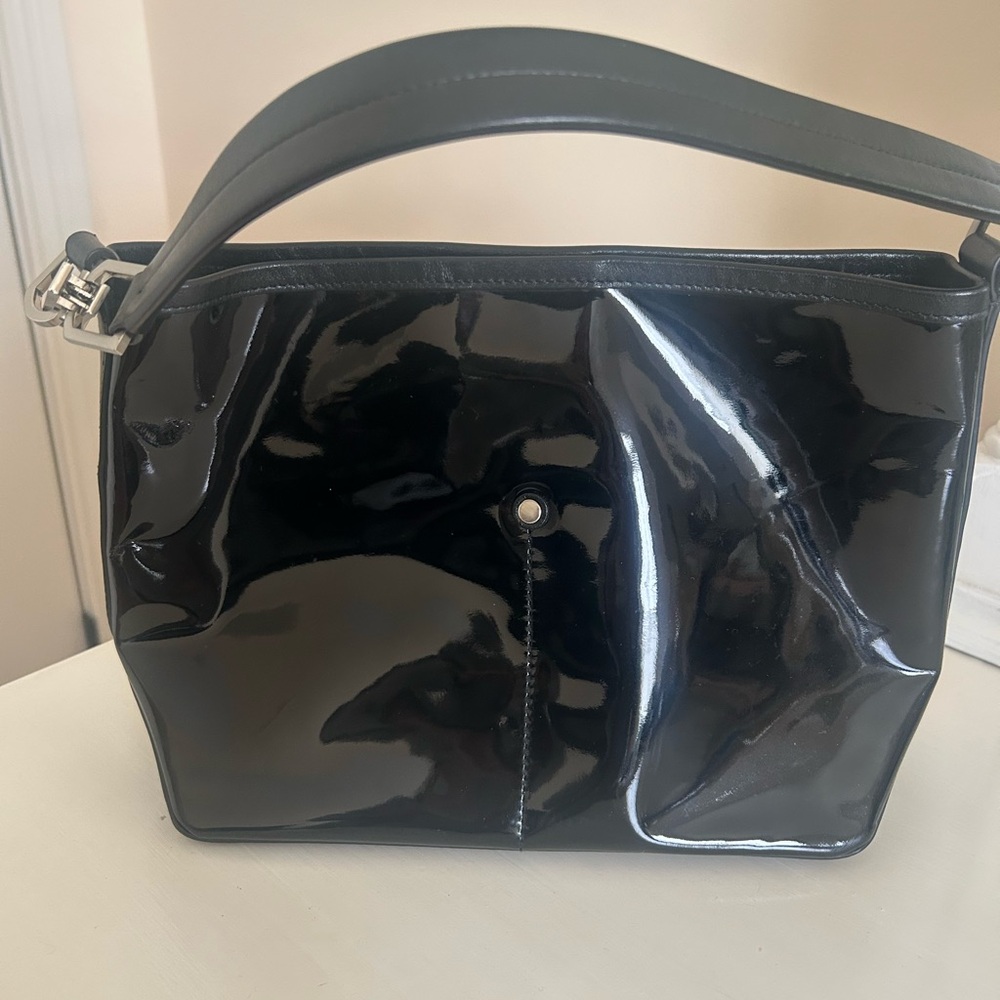 Calvin Klein Black Patent Leather Handbag